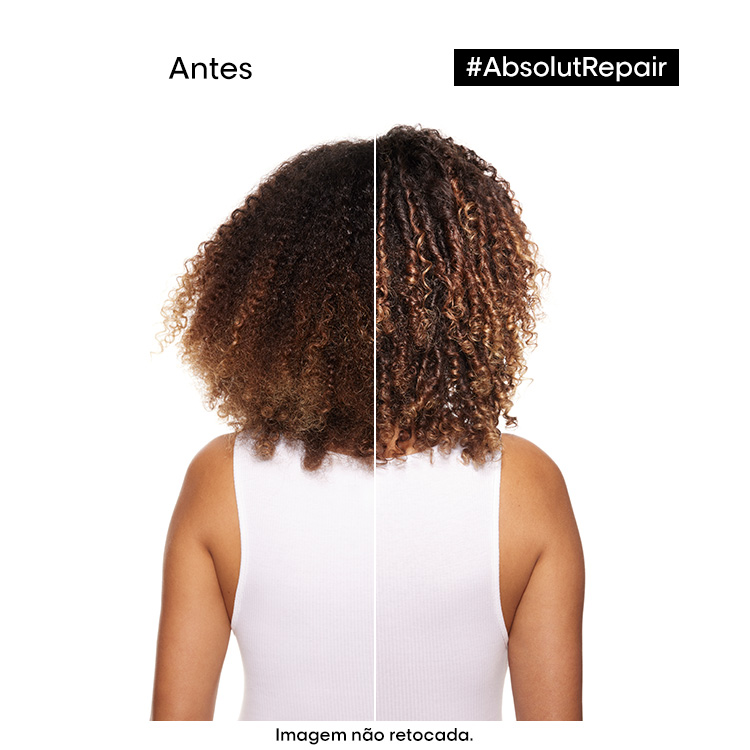 Imagem de antes e depois da aplicação de #Absolut Repair. Imagem não retocada.